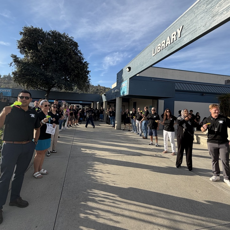 students welcomed by staff this morning
