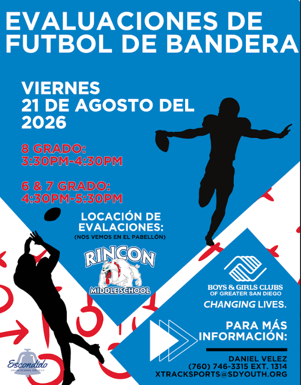 Flag football evaluation Spanish flyer