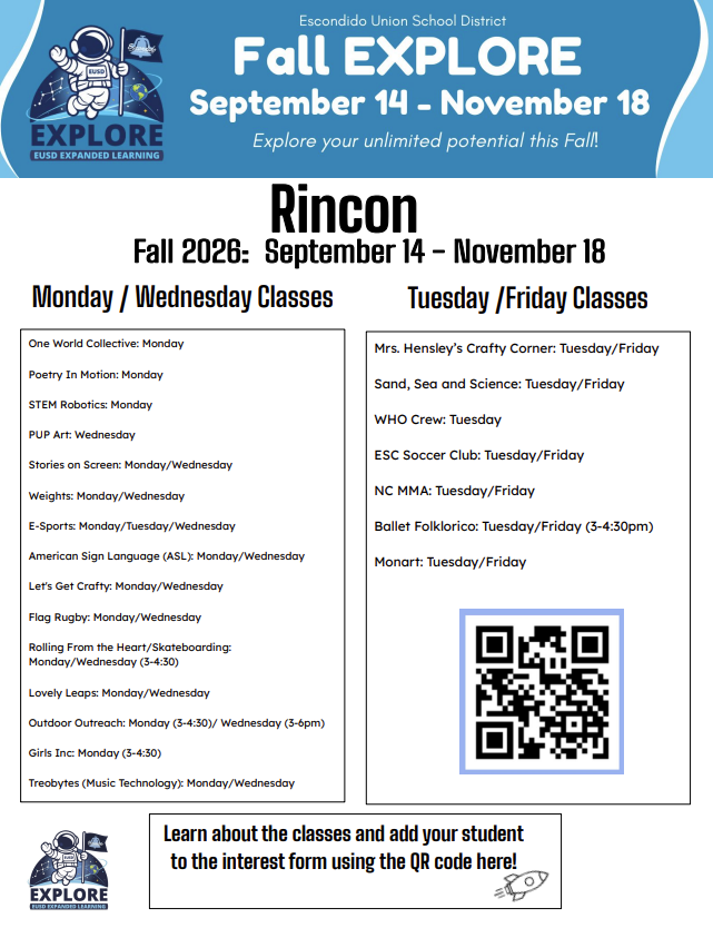 EXPLORE Flyer