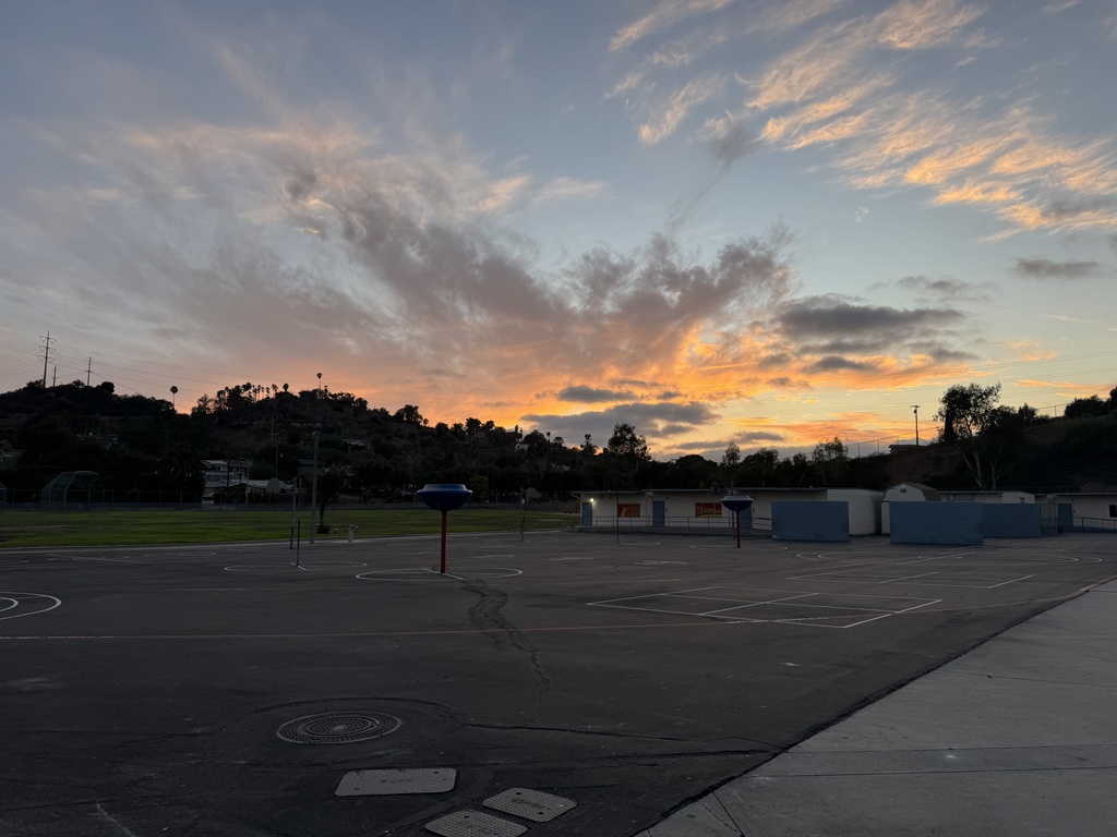 Sunset over Rock Springs playground area.