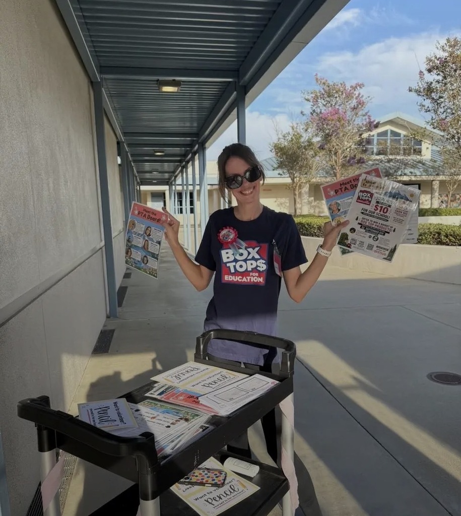 PTA President promoting Box Tops for Education