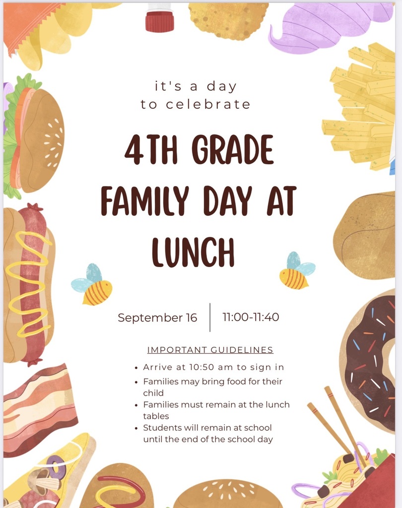 4th grade family day at lunch flyer