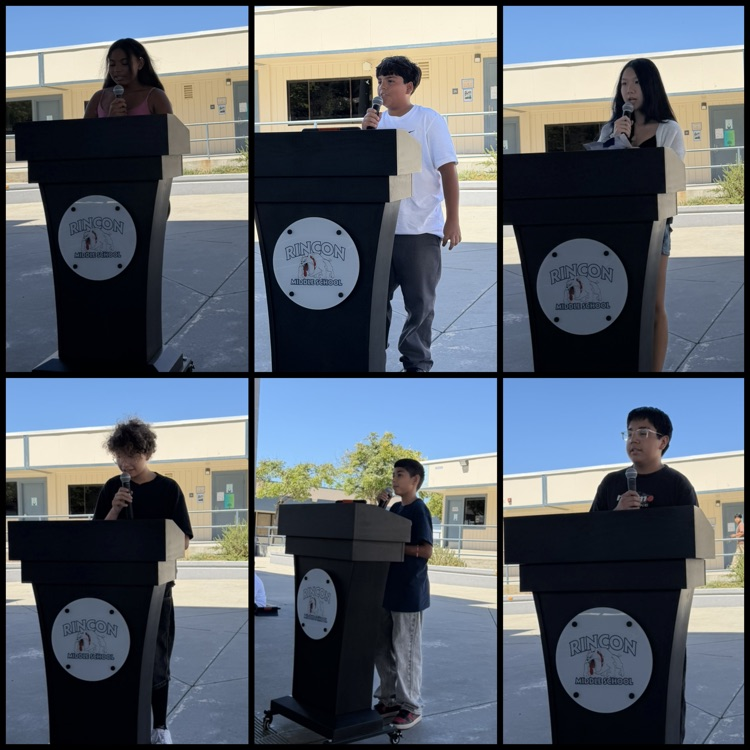 students giving their speech today.