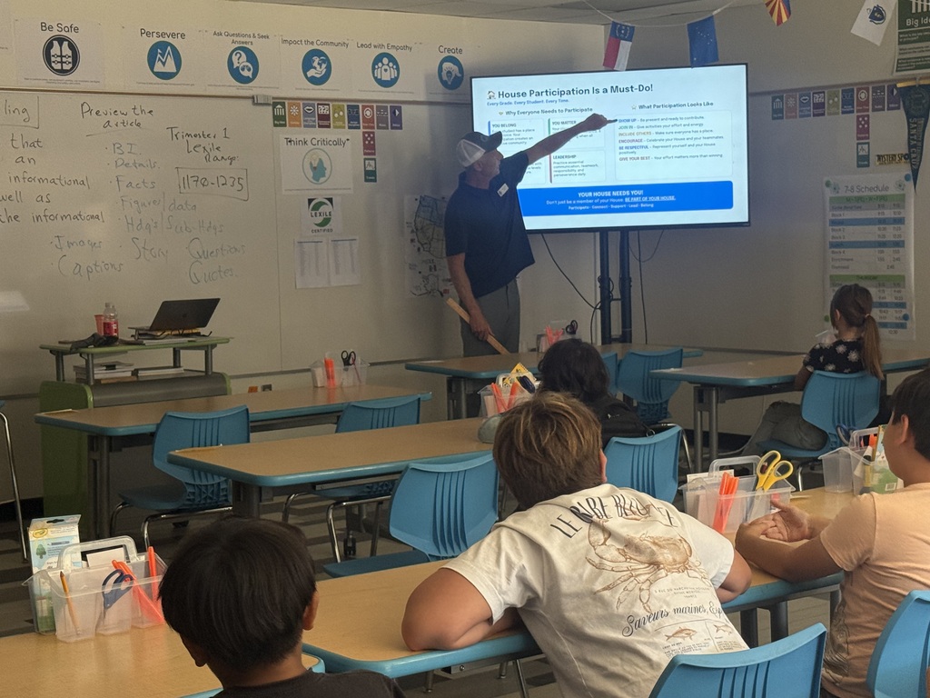 teacher presenting to students