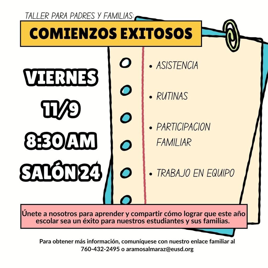 Tools for Success Flyer in Spanish