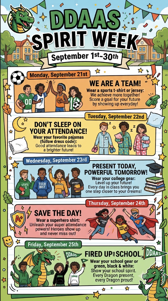 DDAAS Spirit Week Flyer