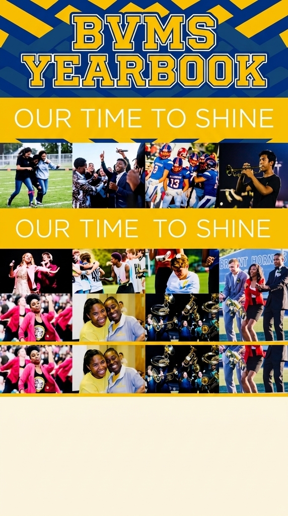 Picture of BVMS yearbook staying it is time to shine