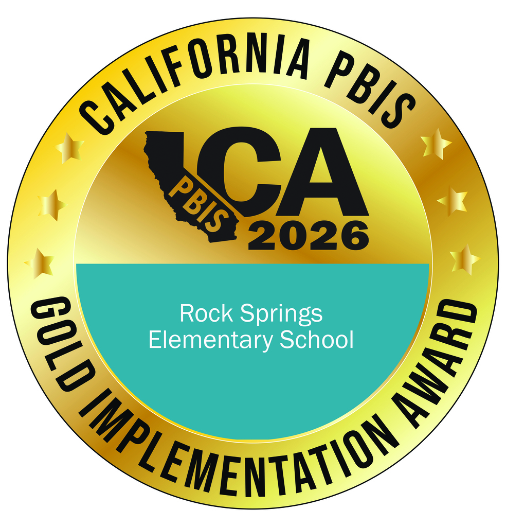 [AOfficial California PBIS Gold Medal Badge for Rock Springs Elementary School