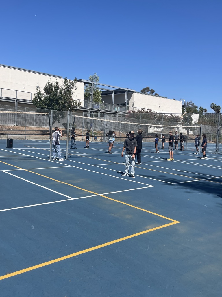 Students on volleyball court