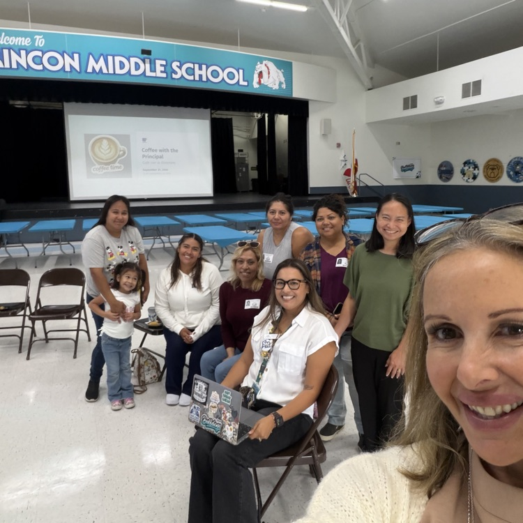 coffee with the principal selfie with parents. 