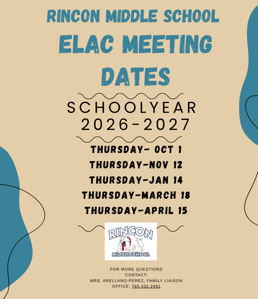 ELAC MEETING DATES