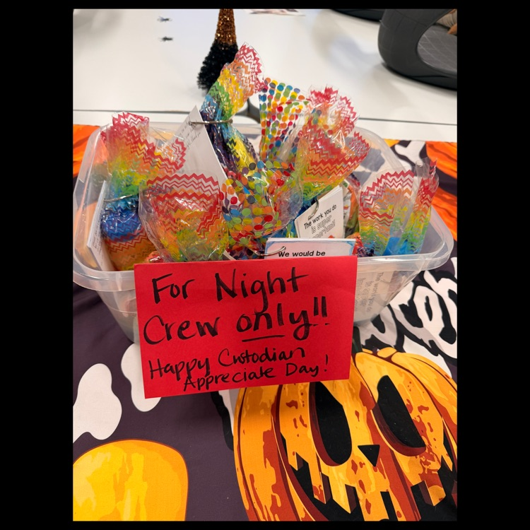 Some appreciation gifts from our Social Committee for our Night crew custodians