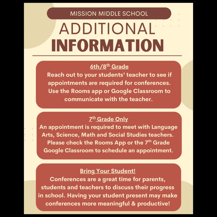An English language flyer with additional grade-level specific information for this year’s Parent Conferences