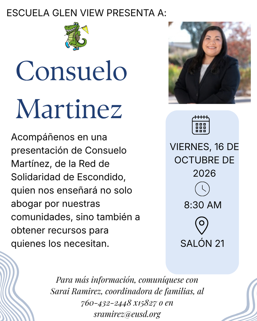 Glen View Consuelo Martinez Presentation Flyer in Spanish 