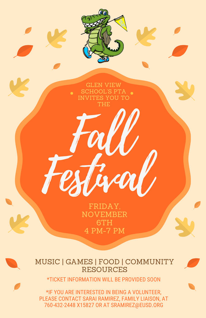 Glen View Fall Festival Flyer in English 