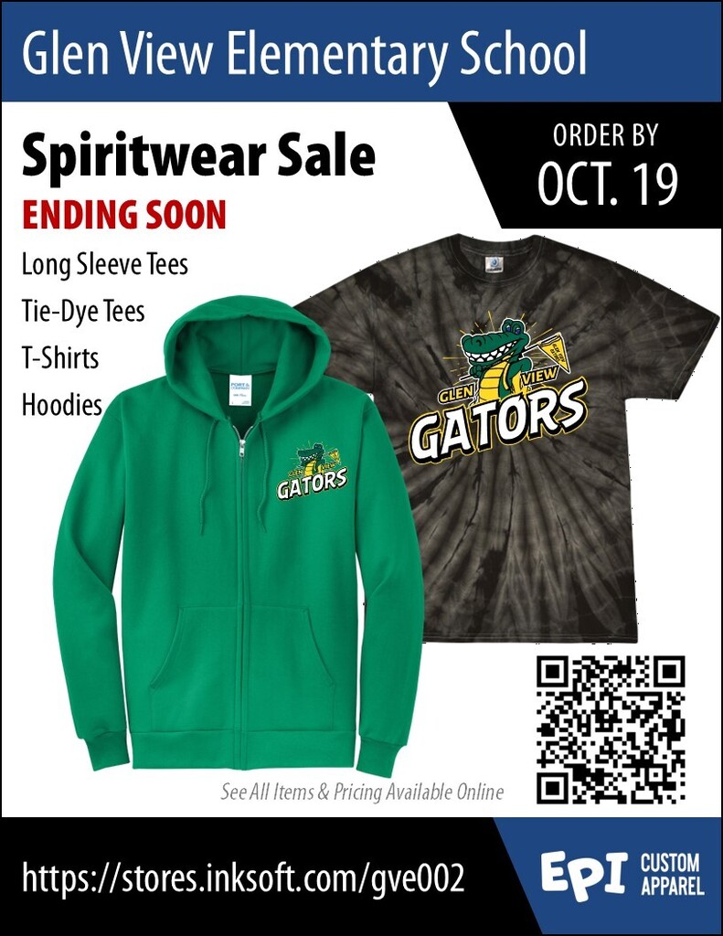 Glen View Spirit Wear Sale Ending Soon Flyer in English 