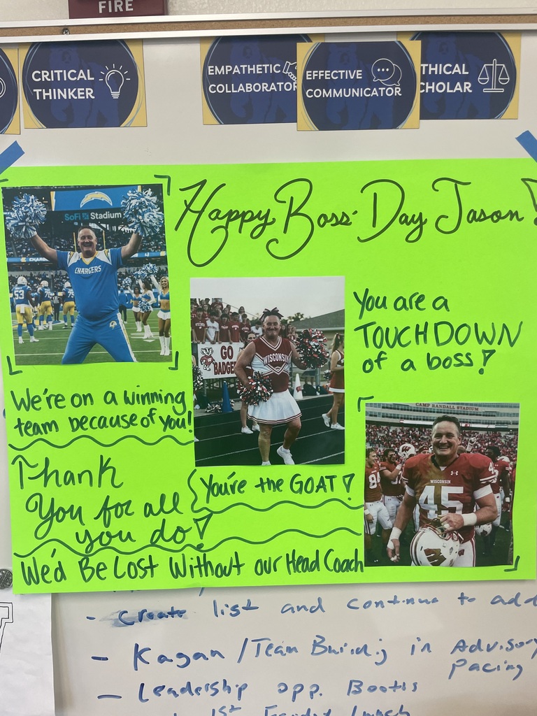 Bosses day poster saying thank you