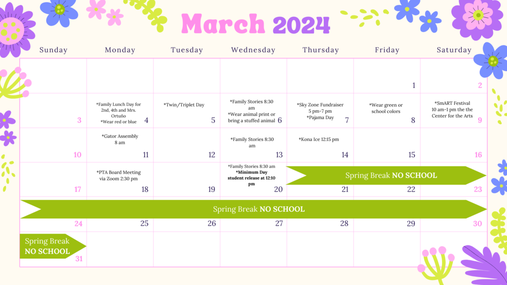 March 2024 Calendar English