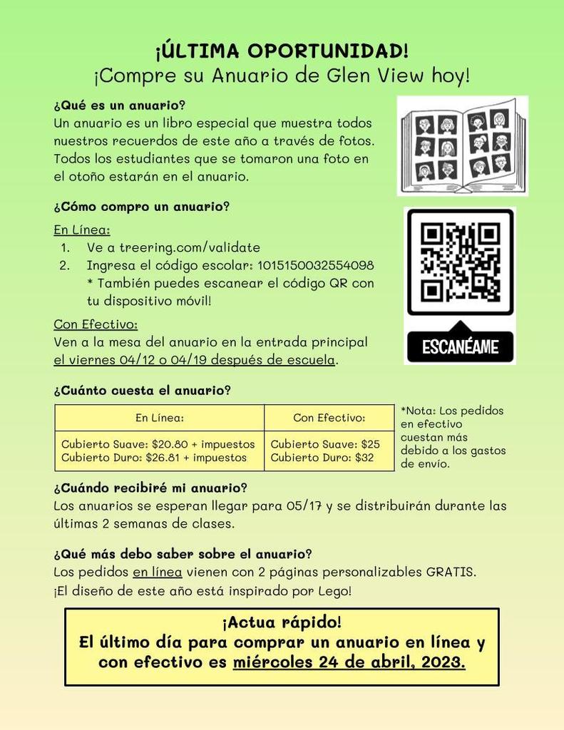 la ultima semana para ordenar el anuario!