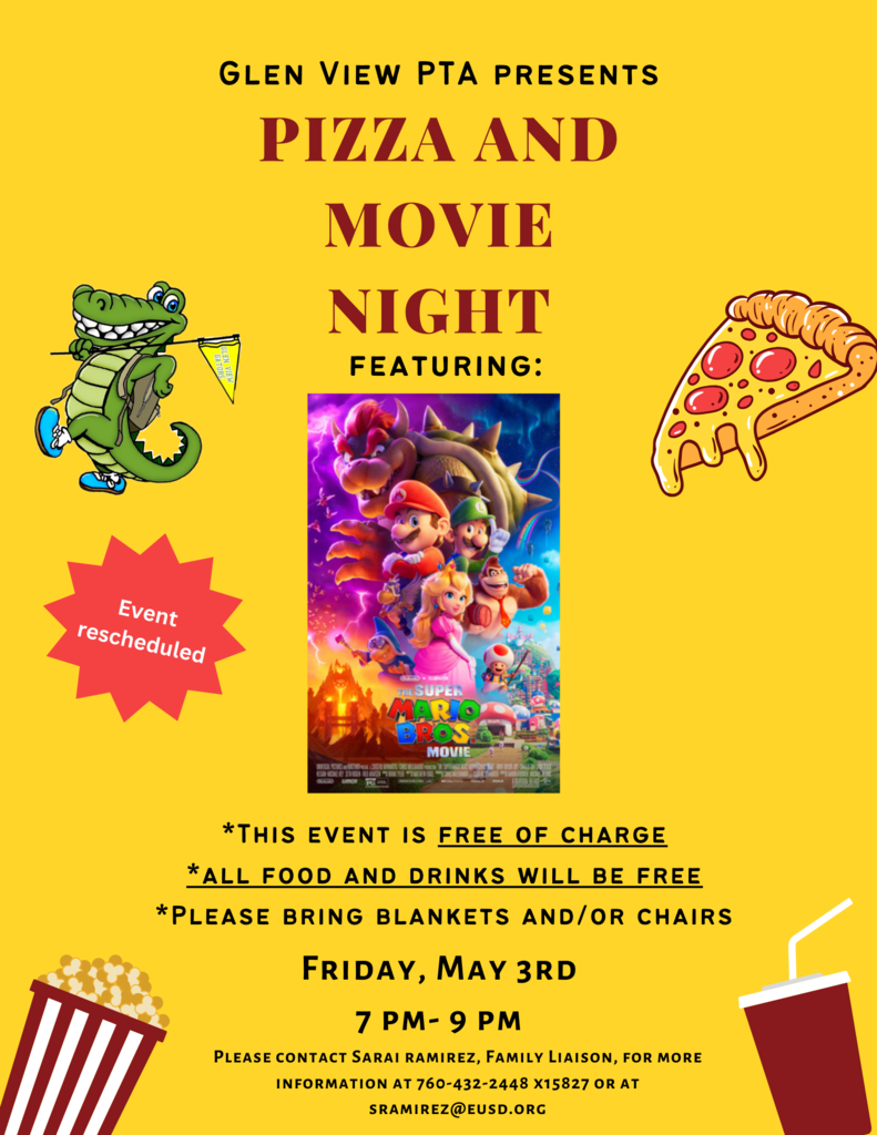 Pizza and Movie Night Flyer English 
