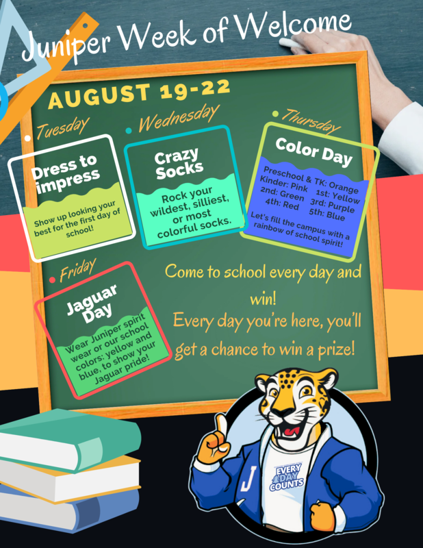 Juniper Week of Welcome Flyer English
