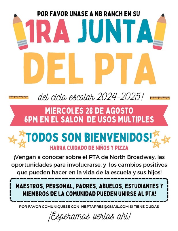 North Broadway Back to School Night  Flyer - Spanish