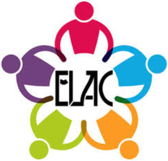 A silhouette of a group of people holding hands with the words ELAC in the middle