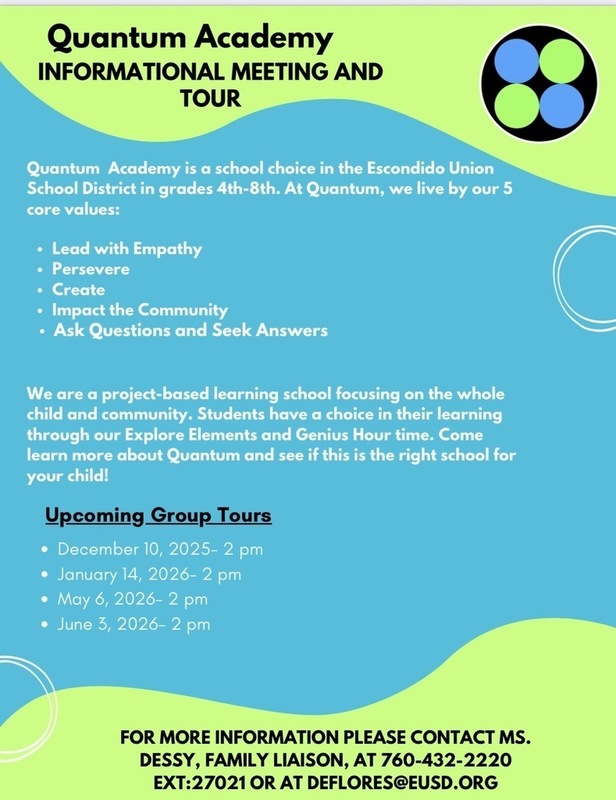 Quantum Academy School Tour Flyer 