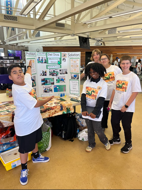 The Del Dios Academy of Arts & Sciences FIRST LEGO League Team poses.