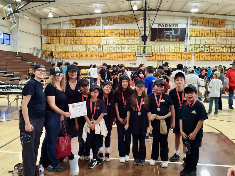 The Pioneer Elementary FIRST LEGO League Team poses.
