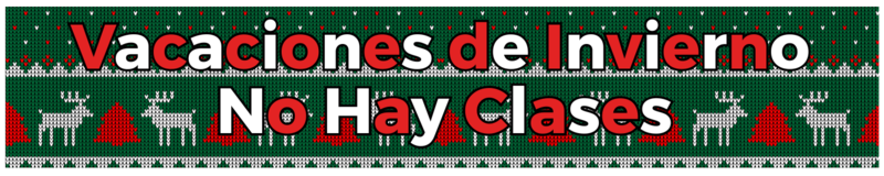 Festive holiday sweater pattern with "Winter Break No School" text.