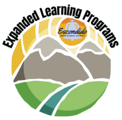 Circular logo with mountains, fields, and sunrays, reading Expanded Learning Programs