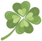 A green four leaf clover