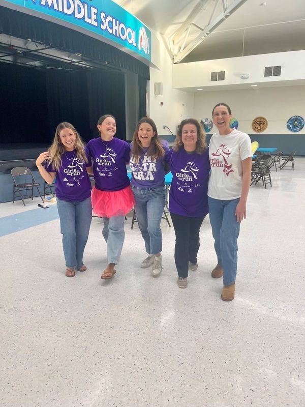 EUSD Girls on the Run participants pose for a photo.