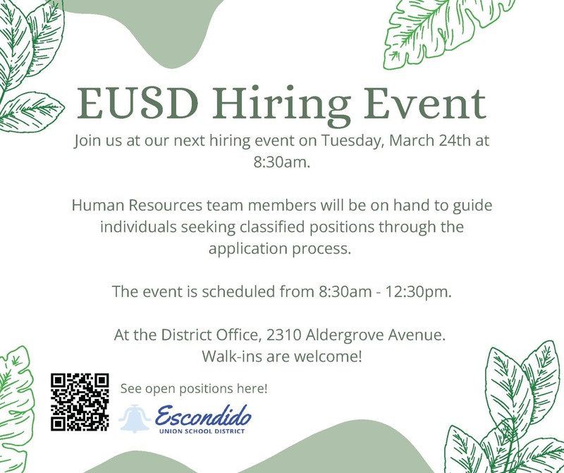 EUSD Hiring Event (English)