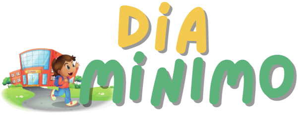 MINIMUM DAY text with illustration of a child walking away from school