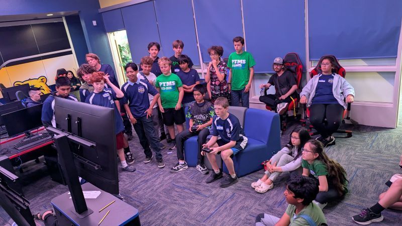 Students participate in the Esports Championship.