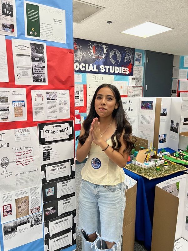 A Hidden Valley Middle School student is pictured during the HVMS Student Showcase.