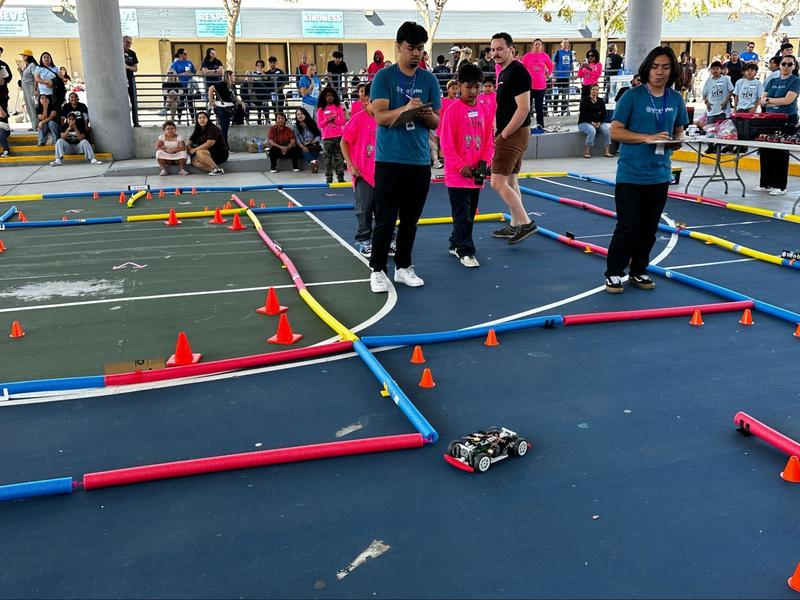 Students participate in STEM Challenge Day.
