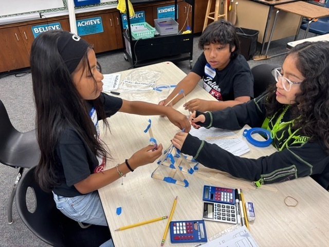 Students participate in STEM Challenge Day.