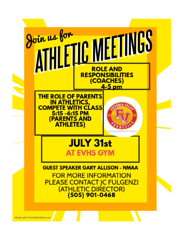 Athletics Parent Meeting