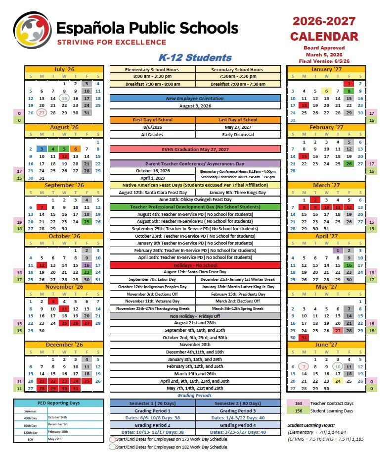 Student Calendar