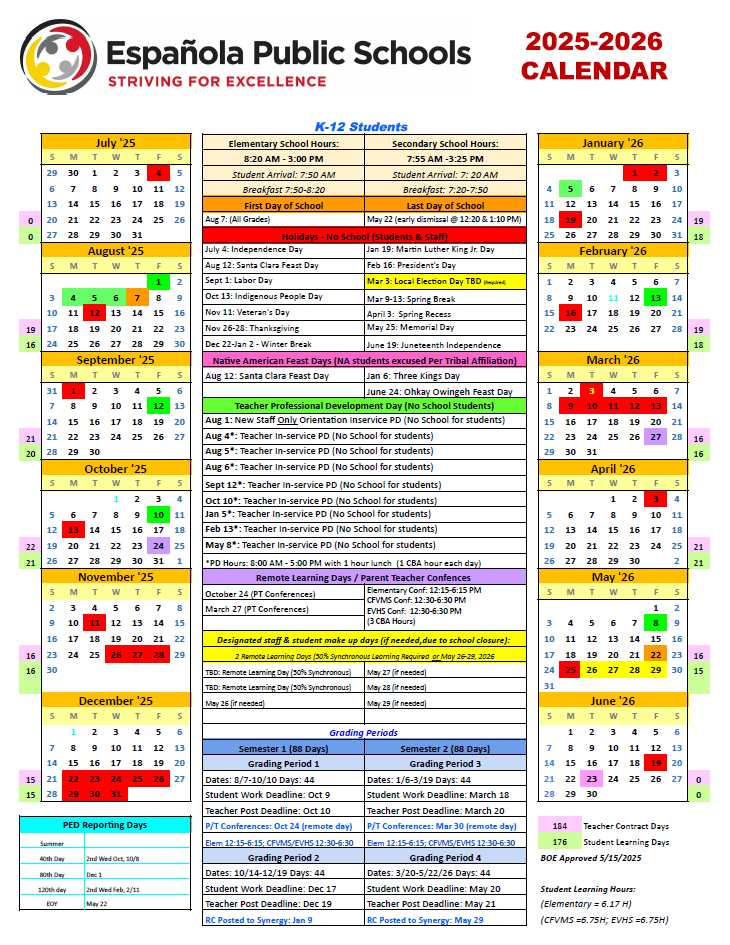 2025-2026 Calendar
