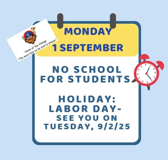 No School Flyer 9/1/25