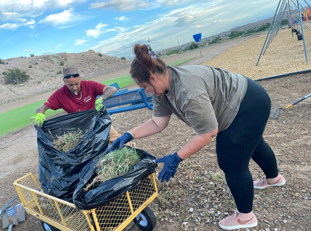 PAC Families Cleaning the Playground