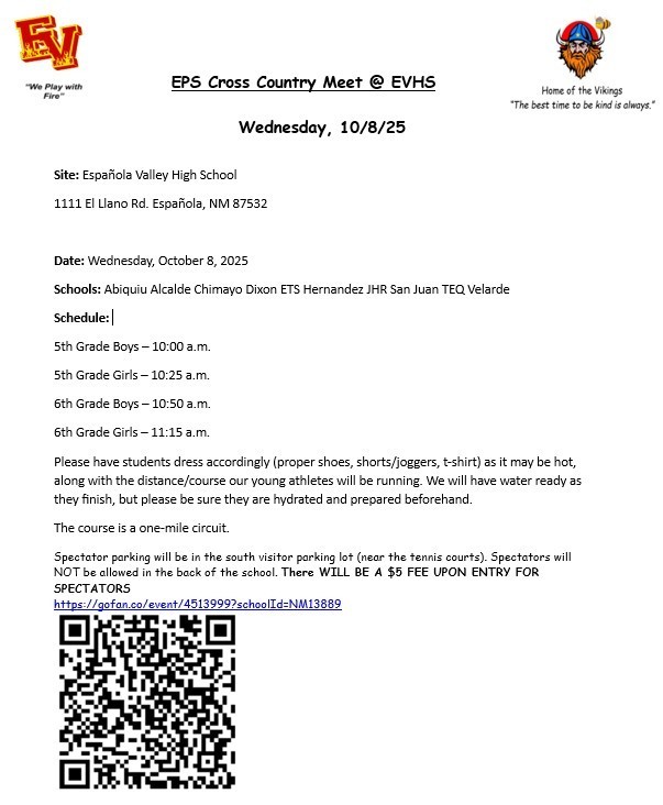 EPS Cross Country Meet Flyer