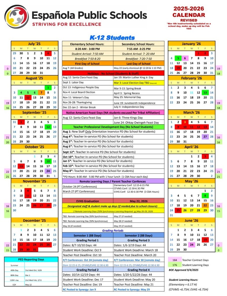 EPS UPDATED Calendar