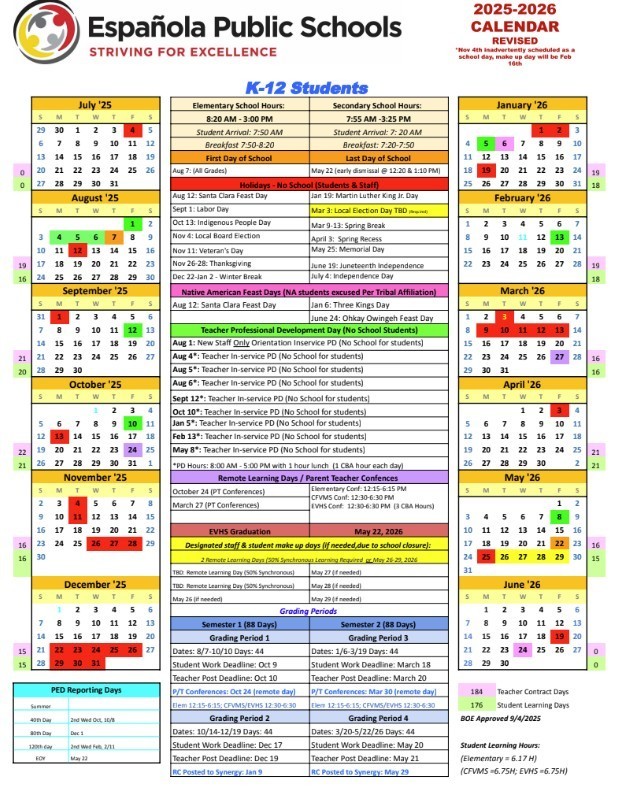 25 26 UPDATED EPS Calendar