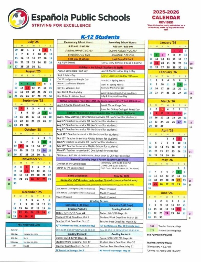 EPS Calendar