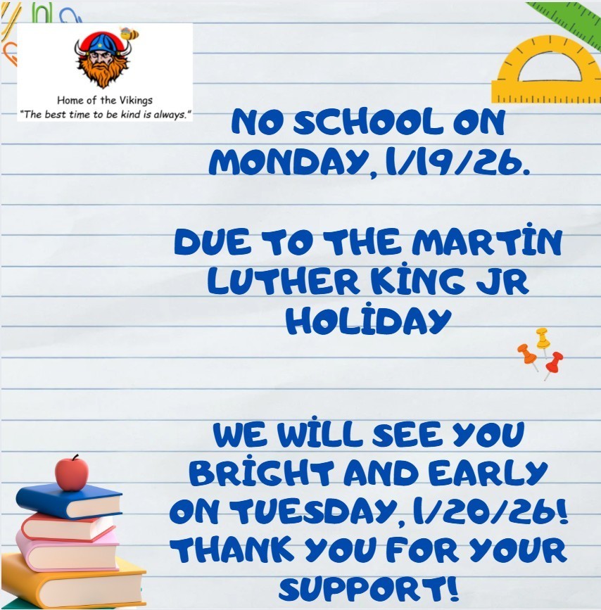 01 19 26 No School MLKJ  Day